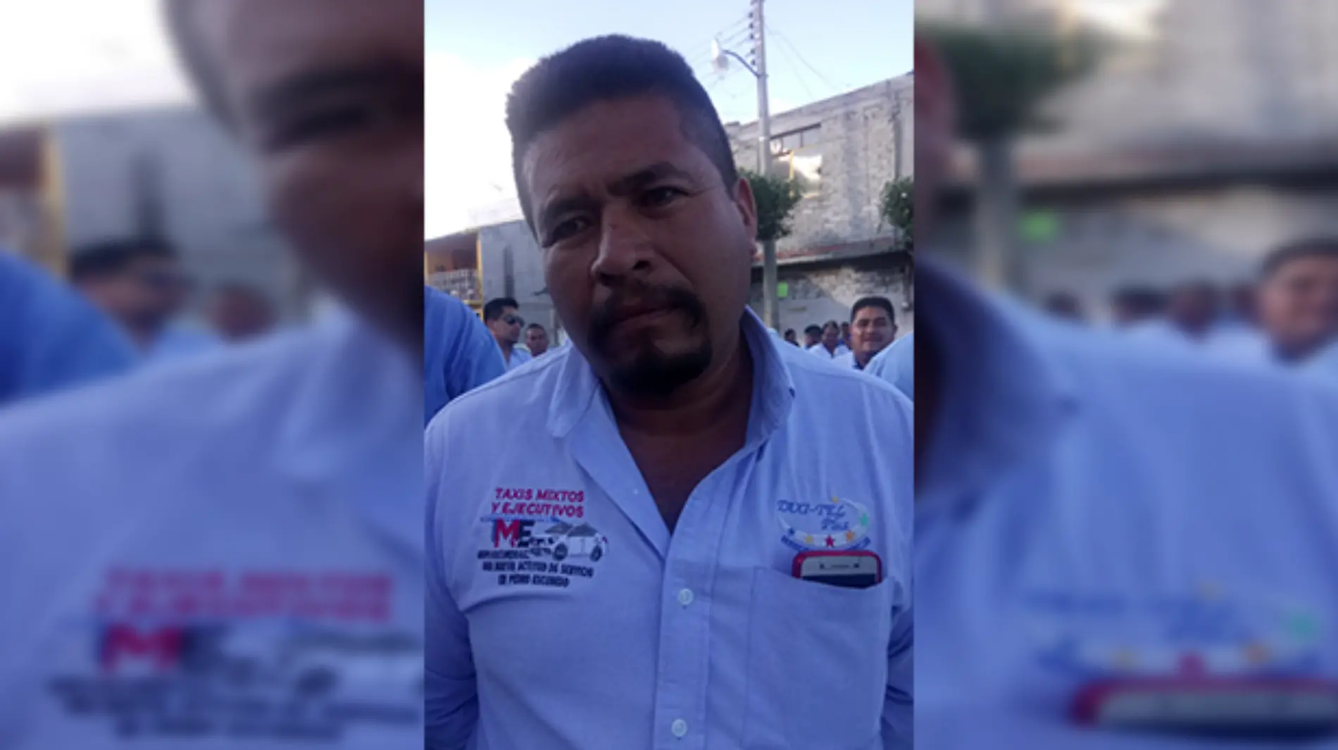 Ricardo Federico Sixtos Martínez, representante de una agrupación de taxis ejecutivos en Pedro Escobedo. Foto Monsetrrat García